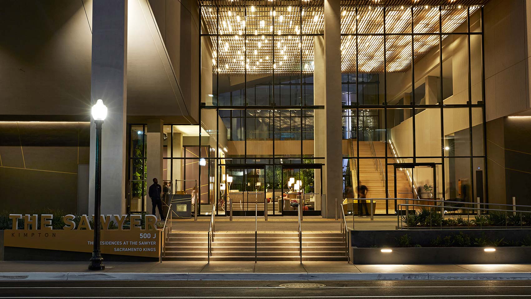 kimpton sawyer hotel sacramento evening exterior