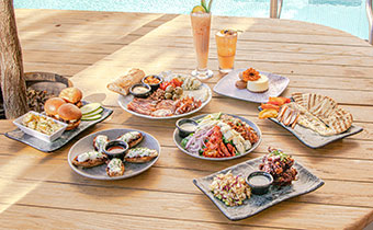 Assorted menu items